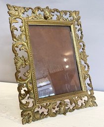 An Antique Brass Photo Frame