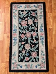 Hand Hooked Wool Floral Runner Rug (43' X 22.5')