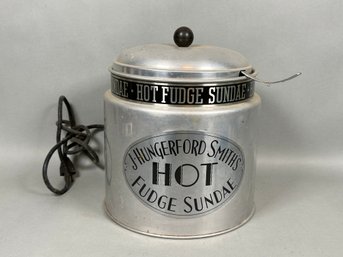 Vintage J Hingerford Smiths Hot Fudge Sundae Maker