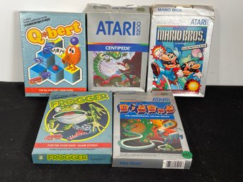 FIVE ATARI 5200 VIDEO GAMES IN ORIGINAL BOXES