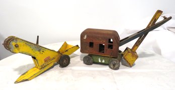 Vintage Tonka Sandloader And Wyandotte Construction Excavator