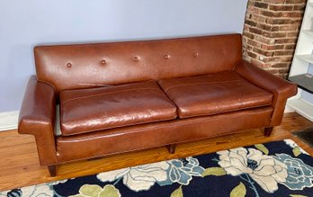 Mid Century Vinyl Sofa