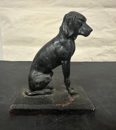 Vintage Heavy Bronze Sculpture Dog Statue. LP/C4