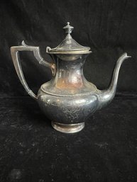 Antique Victor Silver Co. Small Silver Plated Coffee Pot