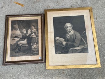 TWO PRINTS, 'WASHINGTONS FAMILY' AND 'DAVID GERRICK, ESQ.'