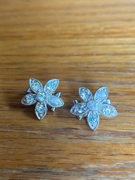 Vintage Flower Clip Earrings