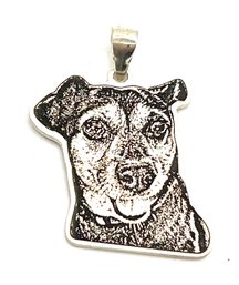 Vintage Sterling Silver 'My Best Friend' Dog Pendant