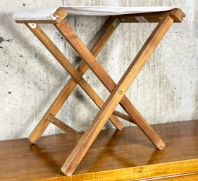 A Teak Folding Stool