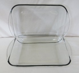 A Pair Of Clear Glass Baking Dishes