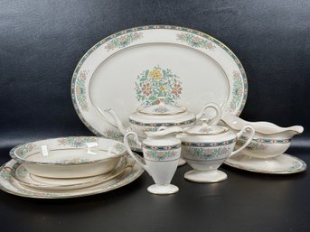 A Stunning Completer Set Of Serving Pieces In Fine Chin By Lenox, Mystic Pattern