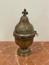 Vintage Antique Religious Cross Censer Incense Burner