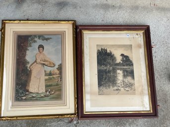 TWO EUROPEAN PRINTS IN PERIOD FRAMES