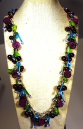 GREAT Costume Glass Beaded Necklace Having Fruit