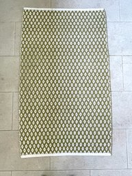 Olive & White Rug