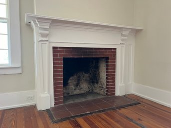 A Wood Mantle & Surround With Corbels - O21