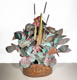 An Art Copper Fountain Head (But Could Be Used Without Water)