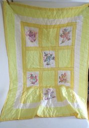 A Hand Embroidered Baby/ Child's Quilt