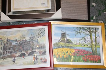 2 Dutch Prints And 3 Unused Frames