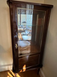 Gorgeous Mirrored Back Beveled Glass Doors And Sides Display Cabinet