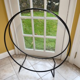 Large Outdoor Iron Firewood Hoop Stand Holder