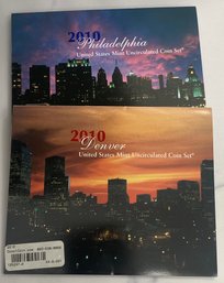 2010 United States Mint Uncirculated Coin Sets Denver And Philadelphia