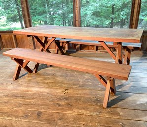 Iconic Wooden Picnic Table Circa 1970s