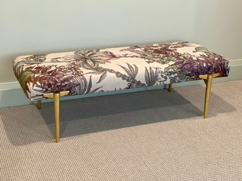 Arteriors Home Andrea Bench Upholstered In Opera Botanica Fabric ( Retail $4,950 )