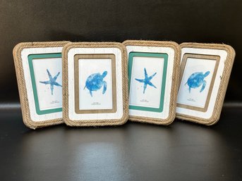 A Grouping Of Beachy Picture Frames With Easel Backs, New/Unused