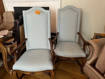 Pair Of Beautifully Upholstered Arm Chairs