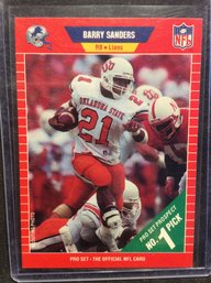 1989 Pro Set Barry Sanders Rookie - M