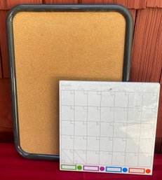 Dry Erase Board And Cork Board