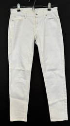 A Pair Of 7 For All Mankind White Jeans Size 27