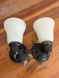 A Collection Of 4 Sconces - Rubbed Bronze Finish - Room O21