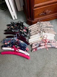 Twenty Five Padded Cloth Lined Clothes Hangers