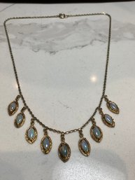 STUNNING 14K GOLD OPAL NECKLACE 13.17 G.