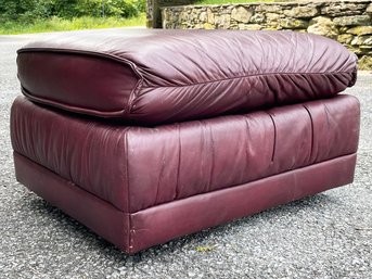 A Modern Ottoman In Cordovan Leather