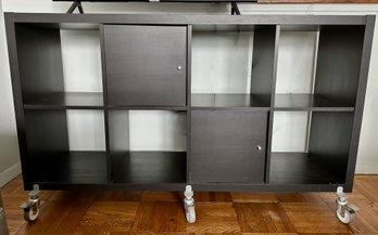 Ikea Kallax Shelf Unit Bookcase With Cabinets On Wheels