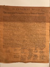 Very Old THE UNANIMOUS DECLARATION Of The Thirteen United STATES Of AMERICA #2