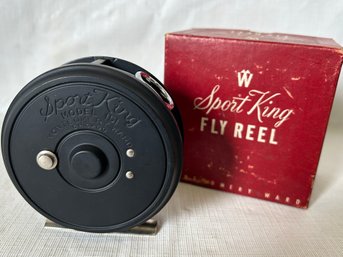 Vintage New Old Stock WARDS SPORT KING FLY REEL- Immaculate With Original Box