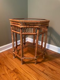 Bamboo Octagon Shaped Brighton Pavillion Side Table