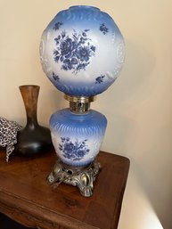 Blue Floral Gone With The Wind Lamp