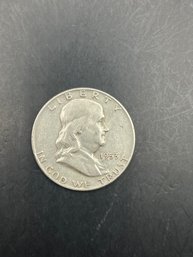 1953-D Benjamin Franklin Silver Half Dollar