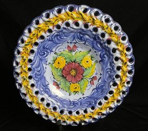 Cut Out Painted Dish Made In Portugal