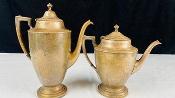 Pair Of Brass Coffee/tea Pots