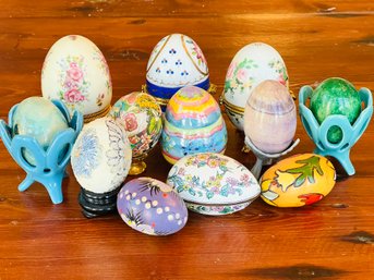 Gorgeous Collection Of Hand Decorated Ceramic Easter Eggs