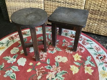 Pair Of Stools/Planter Stands