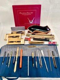 Calligraphy Quills, Brushes & Fountain Pens, Including Waterman