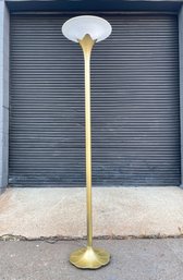 Stiffel Brass Tulip Lily Floor Lamp