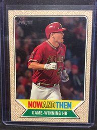 2017 Topps Heritage Now And Then Mike Trout Insert Card - M