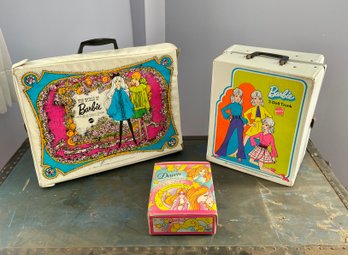 Set Of 3 Vintage Barbie Carry Cases